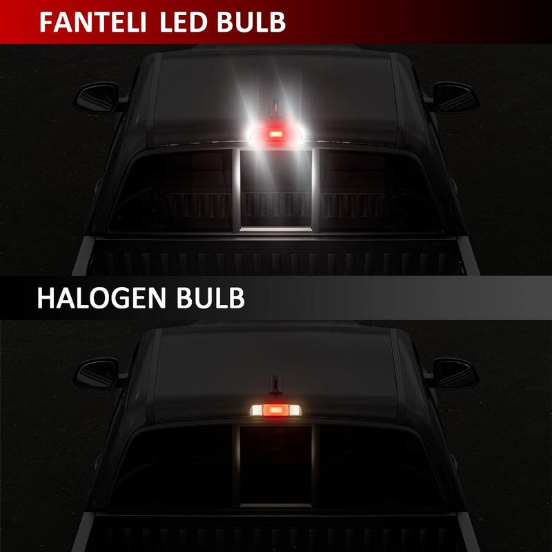 FANTELI 921 LED Bulb, Strobe 3rd Third Brake Light Bulb Red and Truck Cargo Bed Lights White, 300% Brighter Non-Polarity 194 912 T15 906 904 902 W16W, Pack of 4 - Image 3